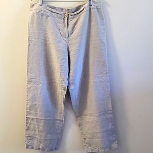 Wide leg linen pants. Eileen Fisher